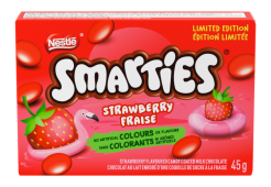 Smarties strawberry limited time product