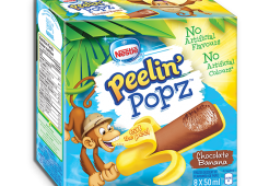 PEELIN' POPZ Chocolate Banana Frozen Ice Pops, Multipack, 8 x 50 ml